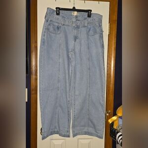 Madewell Belted Wide Leg Jeans – Size 14W Boho Trendy Chic